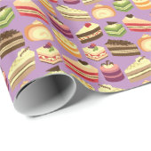 Schattigee & kleurrijke theekoeken geïllustreerd p cadeaupapier (Rol Hoek)