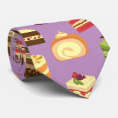 Schattigee & kleurrijke theekoeken geïllustreerd p stropdas (Opgerold)