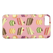 Schattigee kleurrijke theekoeken illustratiepatroo Case-Mate iPhone case (Achterkant (Horizontaal))