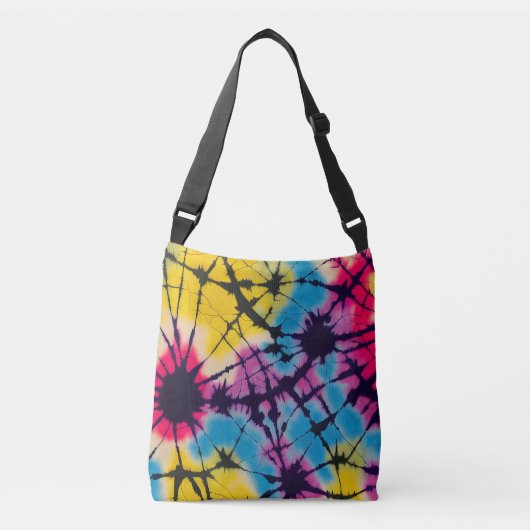 Schattigee Kleurrijke Tie Dye Cross Body Bag Crossbody Tas (Voorkant)