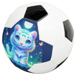 Schattigee kleurrijke tijger holografisch | voetbal