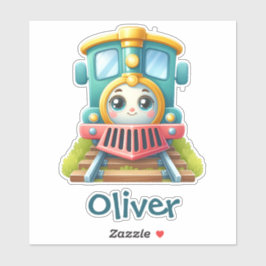 Schattigee kleurrijke trein sticker