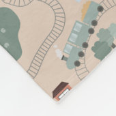 Schattigee kleurrijke treinen op treinrails Kinder Fleece Deken (Hoek)