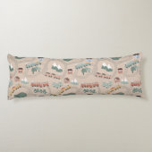 Schattigee kleurrijke treinen op treinrails Kinder Lichaamskussen (Achterkant)