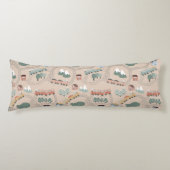 Schattigee kleurrijke treinen op treinrails Kinder Lichaamskussen (Voorkant)