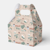 Schattigee Kleurrijke Treinen Op Treinsporen Verja Bedankdoosjes (Achterkant)