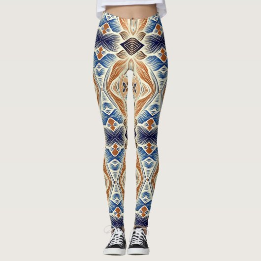 Schattigee kleurrijke trendy "Ratti_Creative_Arts" Leggings (Voorkant)