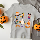 Schattigee Kleurrijke trick or treat Halloween kin T-shirt
