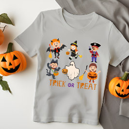 Schattigee Kleurrijke trick or treat Halloween kin T-shirt