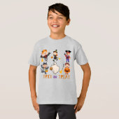 Schattigee Kleurrijke trick or treat Halloween kin T-shirt (Voorkant volledig)