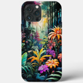 Schattigee kleurrijke tropische Hawaïaanse tuin nr Case-Mate iPhone Case (Achterkant)