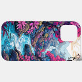 Schattigee kleurrijke tropische Hawaïaanse tuin nr Case-Mate iPhone Case (Achterkant (horizontaal))