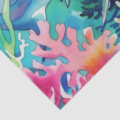 Schattigee kleurrijke tropische Waterverf haai Tissuepapier (Detail)