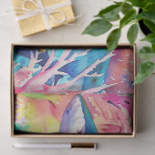 Schattigee kleurrijke tropische Waterverf haai Tissuepapier (Geschenk)