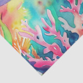 Schattigee kleurrijke tropische Waterverf haai Tissuepapier (Detail)