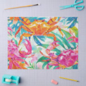 Schattigee kleurrijke tropische Waterverf krabben Tissuepapier (Craft)
