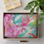 Schattigee kleurrijke tropische Waterverf krabben Tissuepapier (Geschenk)