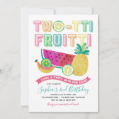 Schattigee kleurrijke Twotti Frutti 2e Verjaardag Kaart (Voorkant)