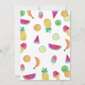 Schattigee kleurrijke Twotti Frutti 2e Verjaardag Kaart (Achterkant)