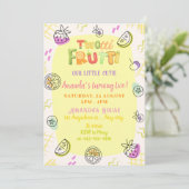 Schattigee kleurrijke Twotti Frutti 2e Verjaardag Kaart (Staand voorkant)