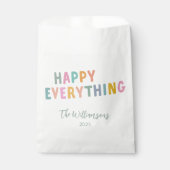 Schattigee kleurrijke typografie Happy Everything  Bedankzakje (Voorkant)