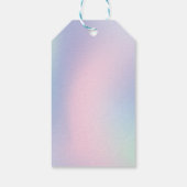Schattigee kleurrijke Unicorn pastel Rainbow Donut Cadeaulabel (Achterkant)