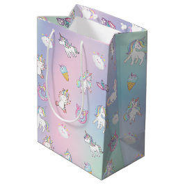 Schattigee kleurrijke Unicorn pastel Rainbow Donut Medium Cadeauzakje