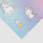 Schattigee kleurrijke Unicorn pastel Rainbow Donut Tissuepapier (Detail)