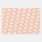 Schattigee kleurrijke vakantie Cartoon Patterns Ki Inpakpapier Vel (Voorkant 3)