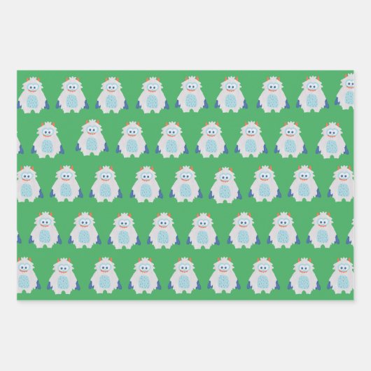 Schattigee kleurrijke vakantie Cartoon Patterns Ki Inpakpapier Vel (Voorkant)