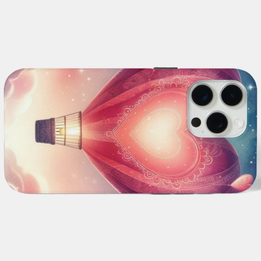 Schattigee kleurrijke Valentijns Hartballon Case-Mate iPhone Case (Achterkant (horizontaal))