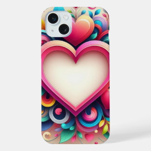 Schattigee kleurrijke Valentijnsdag iPhone / iPad  iPhone 15 Plus Case