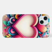 Schattigee kleurrijke Valentijnsdag iPhone / iPad iPhone Hoesje (Achterkant horizontaal)