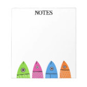 Schattigee kleurrijke vis Notitieblok (Voorkant)