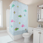 Schattigee kleurrijke vis onder het zee douchegordijn (In situ)