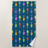 Schattigee kleurrijke vismotief strandlaken (Voorkant)