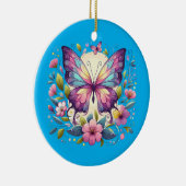 Schattigee, kleurrijke vlinder keramisch ornament (Rechts)