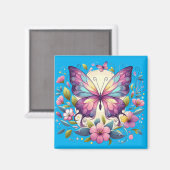Schattigee, kleurrijke vlinder magneet (Voorkant / Achterkant)