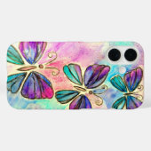 Schattigee Kleurrijke Vlinders iPhone Case (Achterkant (horizontaal))
