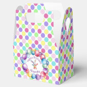 Schattigee Kleurrijke Waterverf Bunny en Polka Dot Bedankdoosjes (Geopend)