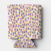 Schattigee Kleurrijke Waterverf Dot Custom Verjaar Blikjeskoeler (Achterkant)