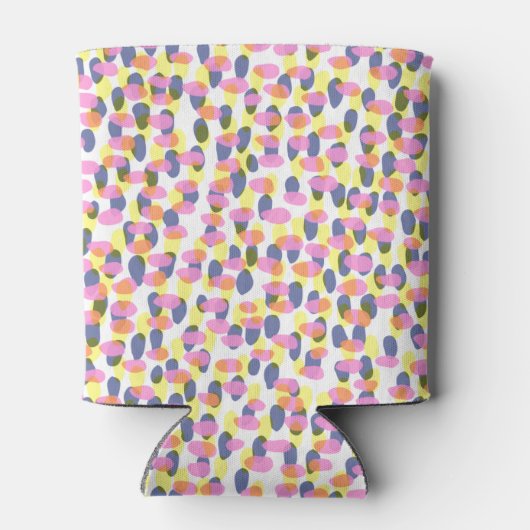 Schattigee Kleurrijke Waterverf Dot Custom Verjaar Blikjeskoeler (Achterkant)
