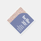 Schattigee Kleurrijke Waterverf Dot Custom Verjaar Servet (Hoek)