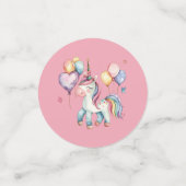 Schattigee Kleurrijke Waterverf Eenhoorn Verjaarda Confetti (Kleine voorkant)