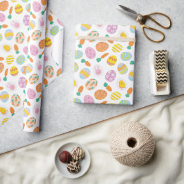 Schattigee Kleurrijke Waterverf Paaseieren & Worte Cadeaupapier