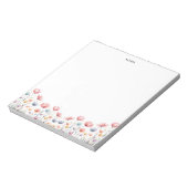 Schattigee Kleurrijke Waterverf Spring Blooms Flor Notitieblok (Linkerzijde)