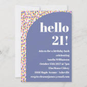 Schattigee Kleurrijke Waterverf Stippen 21ste Verj Kaart (Voorkant)