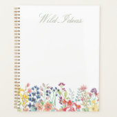 Schattigee Kleurrijke Waterverf Wildflower Floral Planner (Voorkant)