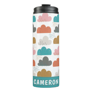 Schattigee kleurrijke wolken gepersonaliseerde naa thermosbeker