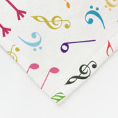 Schattigee kleurrijke zangvogels & Muzieknoten Pat Fleece Deken (Hoek)